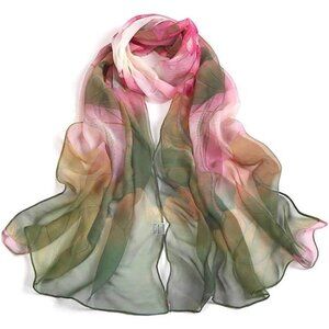 Lightweight Print Floral Pattern Scarf Shawl Fashion Scarves Sunscreen Shawls